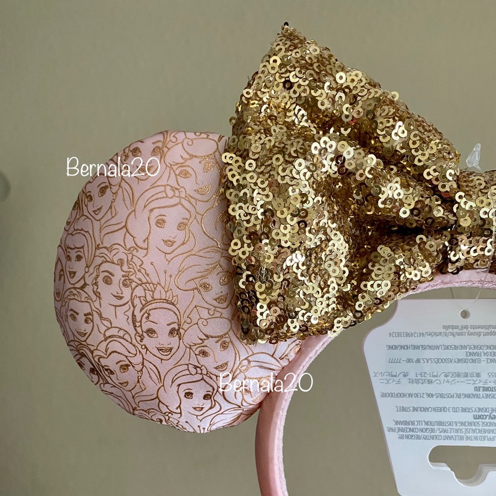 Disney Parks Princess Pink & Gold Ear Headband - Picture 2 of 4